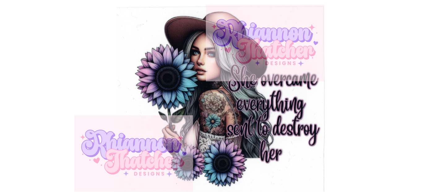 16oz Clear Glass Libby Can Tumblers - She overcame everything sent to destroy her