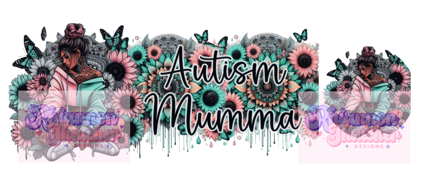 16oz Clear Glass Libby Can Tumblers with Matching Lid - Autism Mumma