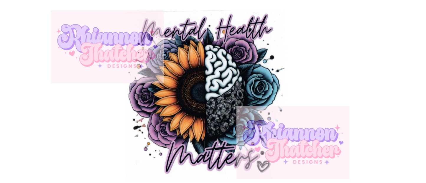 16oz Clear Glass Libby Can Tumblers - Mental Health Matters One Piece