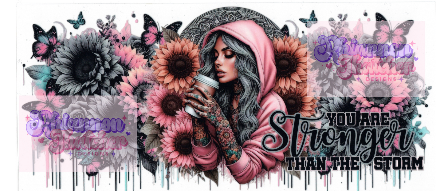 16oz Clear Glass Libby Can Tumblers - You are Stronger than the Storm