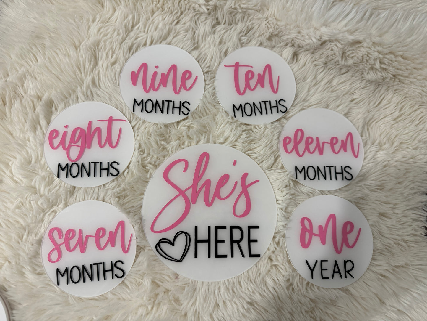 Custom Baby Milestone Acrylic Disc