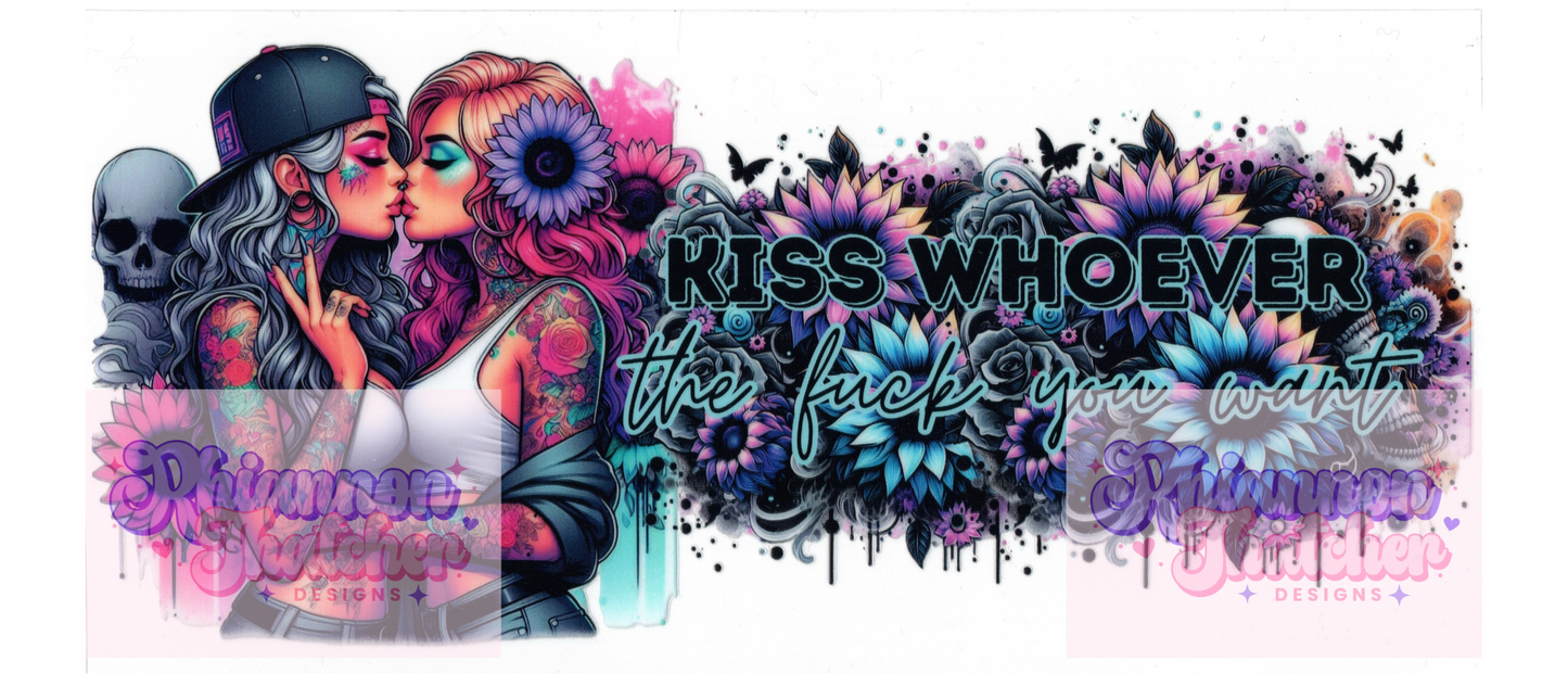 16oz Clear Glass Libby Can Tumblers -Kiss whoever the f**k you want