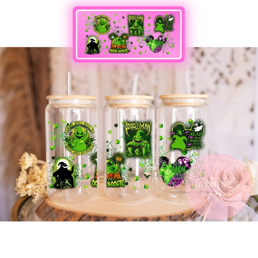 16oz Glass Libby Can Tumbler - Oogie Boogie