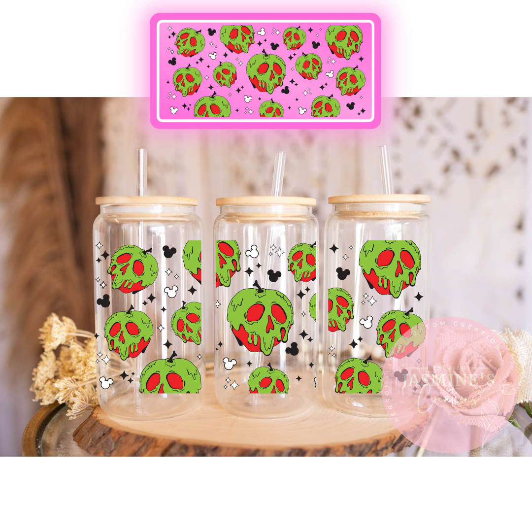 16oz Glass Libby Can Tumbler - Poison Apples