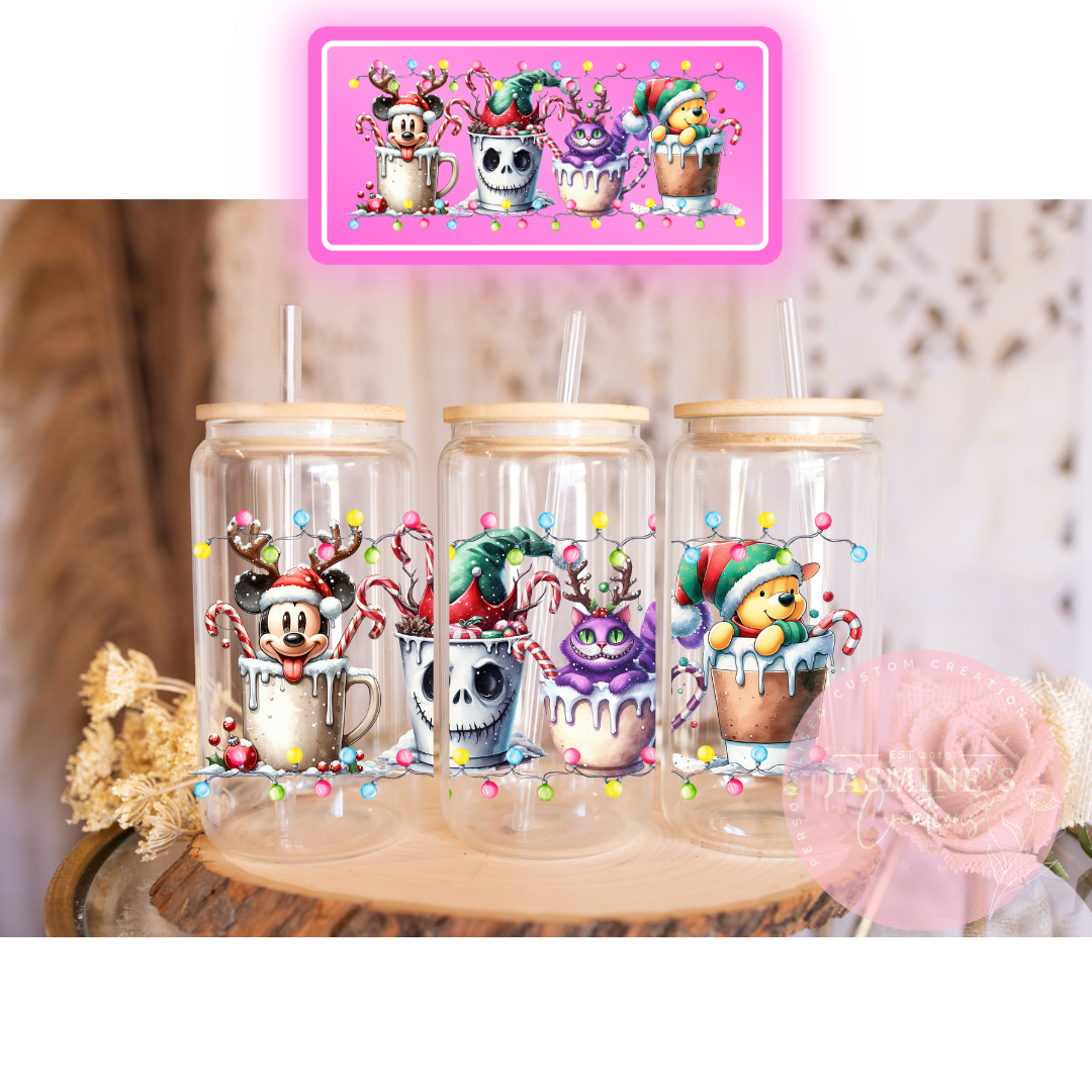 16oz Glass Libby Can Tumbler - Pooh and Friends