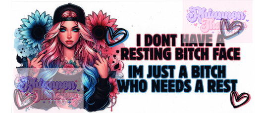 16oz Clear Glass Libby Can Tumblers - I don't have a resting B***h face. I'm just as B***h who needs rest