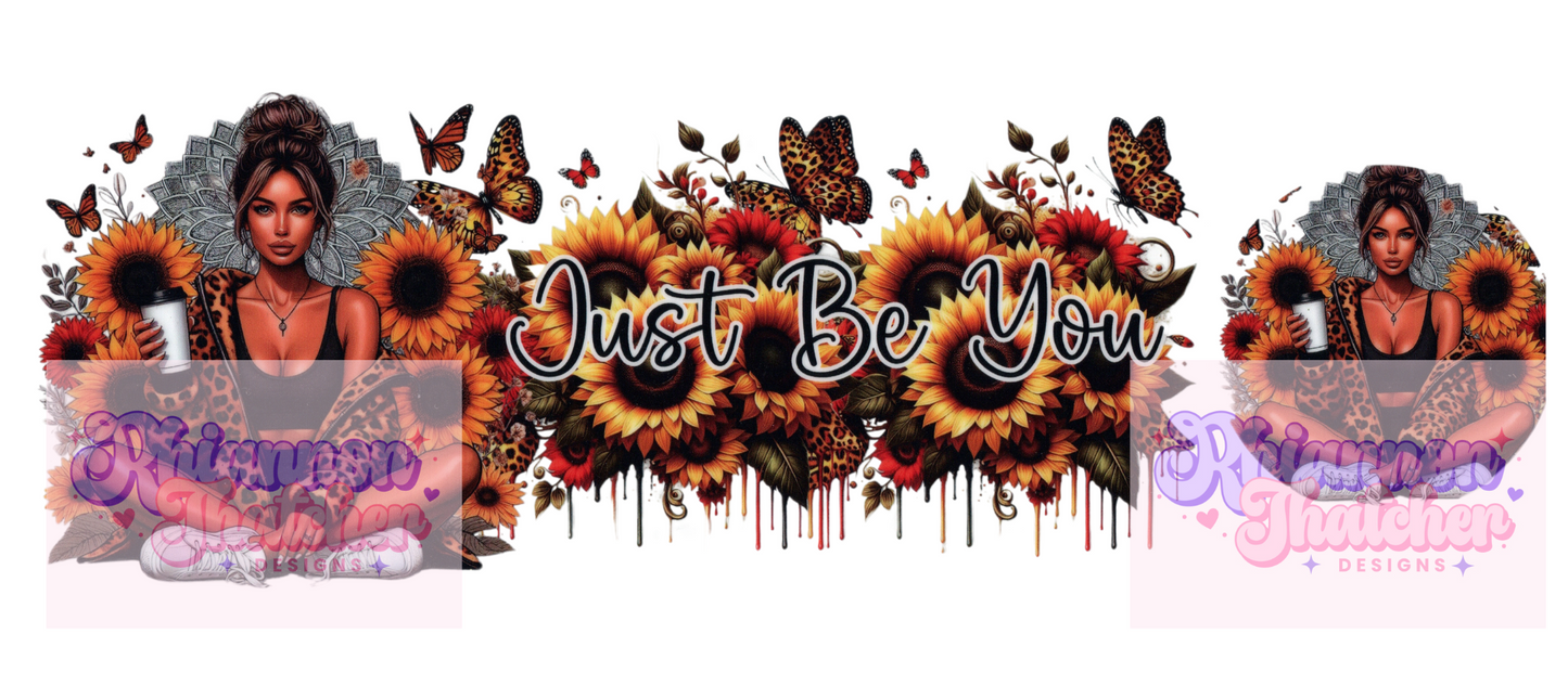 16oz Clear Glass Libby Can Tumblers  with Matching Lid  - Just Be You