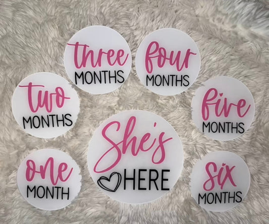 Custom Baby Milestone Acrylic Disc